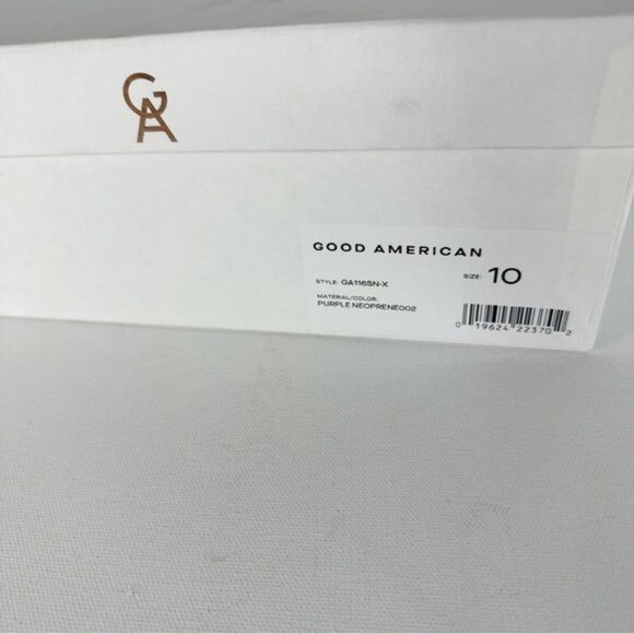 NEW Good American High Kickstand Neoprene Bootie Purple Size 10 - Picture 15 of 15